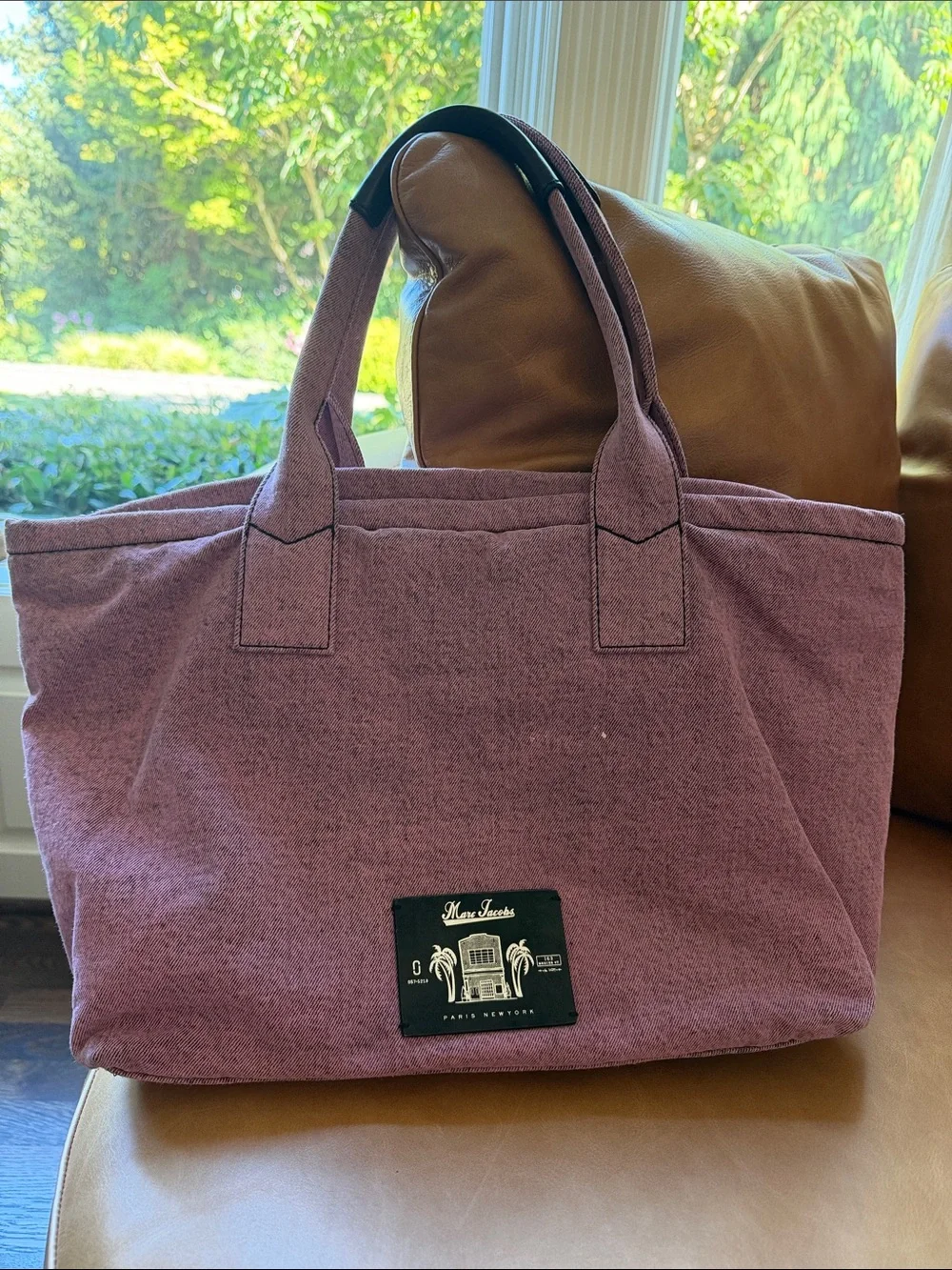 Marc Jacobs Sequin MTV Acid Wash Denim Tote Bag